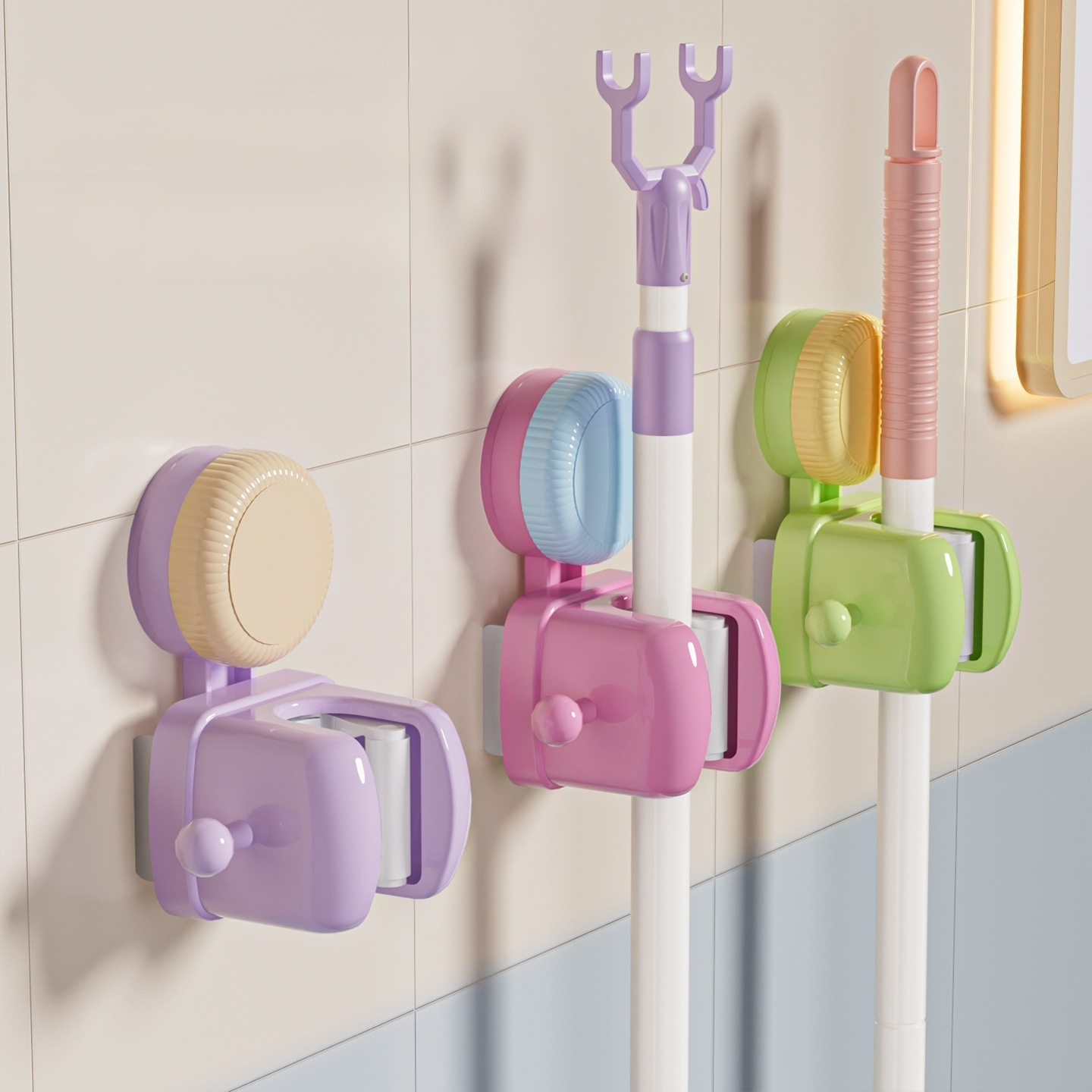 욕실 벽면 흡착식 분리형 걸레 홀더