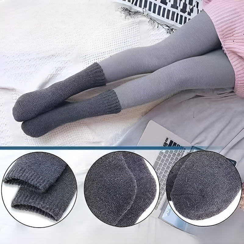 Calcetines de mujer de lana gruesa, paquete de 5 pares, otoño e invierno, cálidos y afelpados