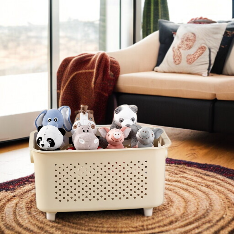 ドミトリー ホームランドリーバスケット 多機能スタッキング可能な収納バスケット ランジェリー・ナローシーム・ホイール・ランドリー・バスケット