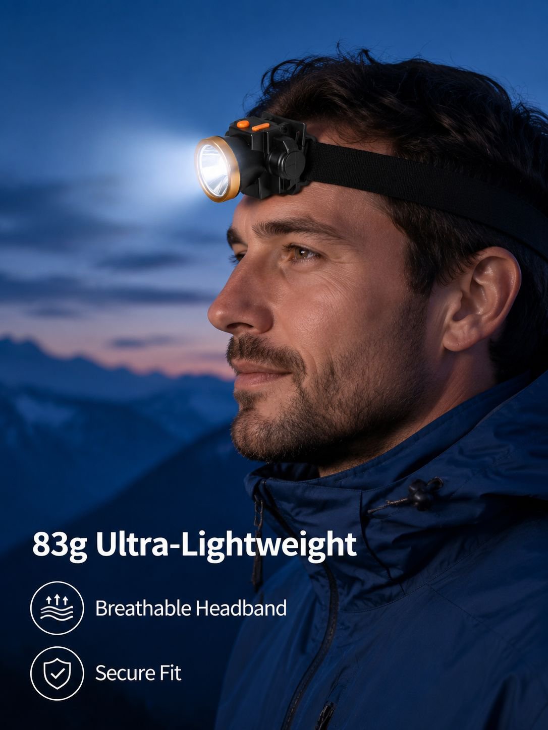 Outdoor Rechargeable LED Headlamp for Fishing