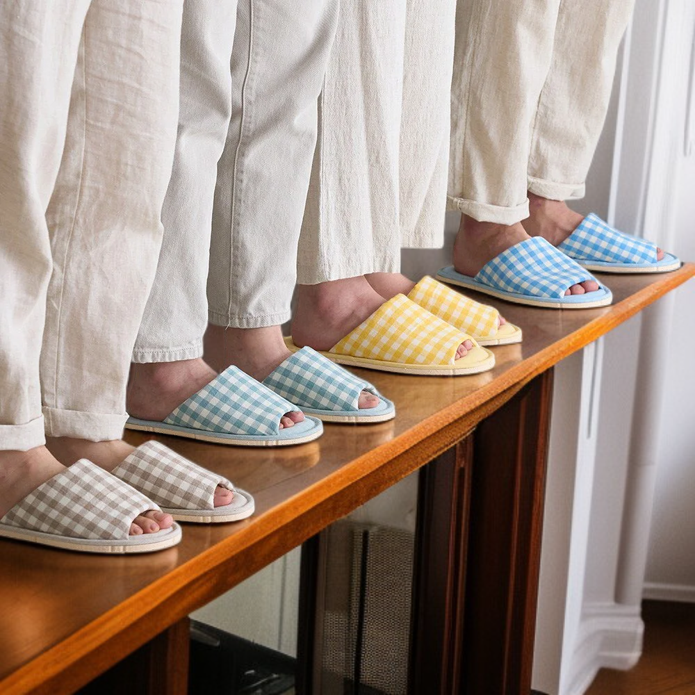 รองเท้าแตะใส่ในบ้านผ้าฝ้ายกันเสียง เบสิคคอตตอน (สำหรับผู้หญิง/ผู้ชาย ไซส์ใหญ่)