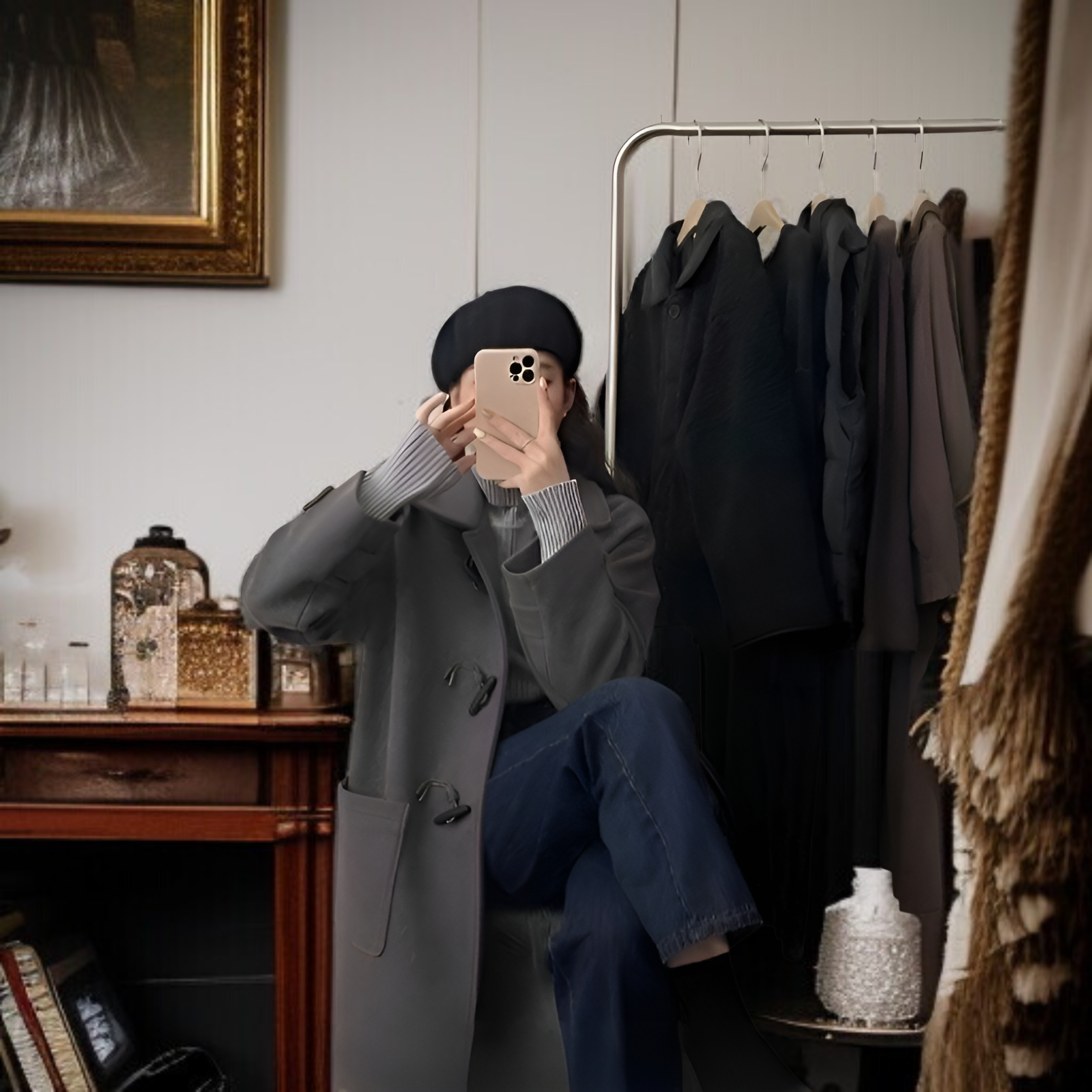 2025年秋冬新作 レディース ダッフルコート 日本風 厚手ウール 中長款