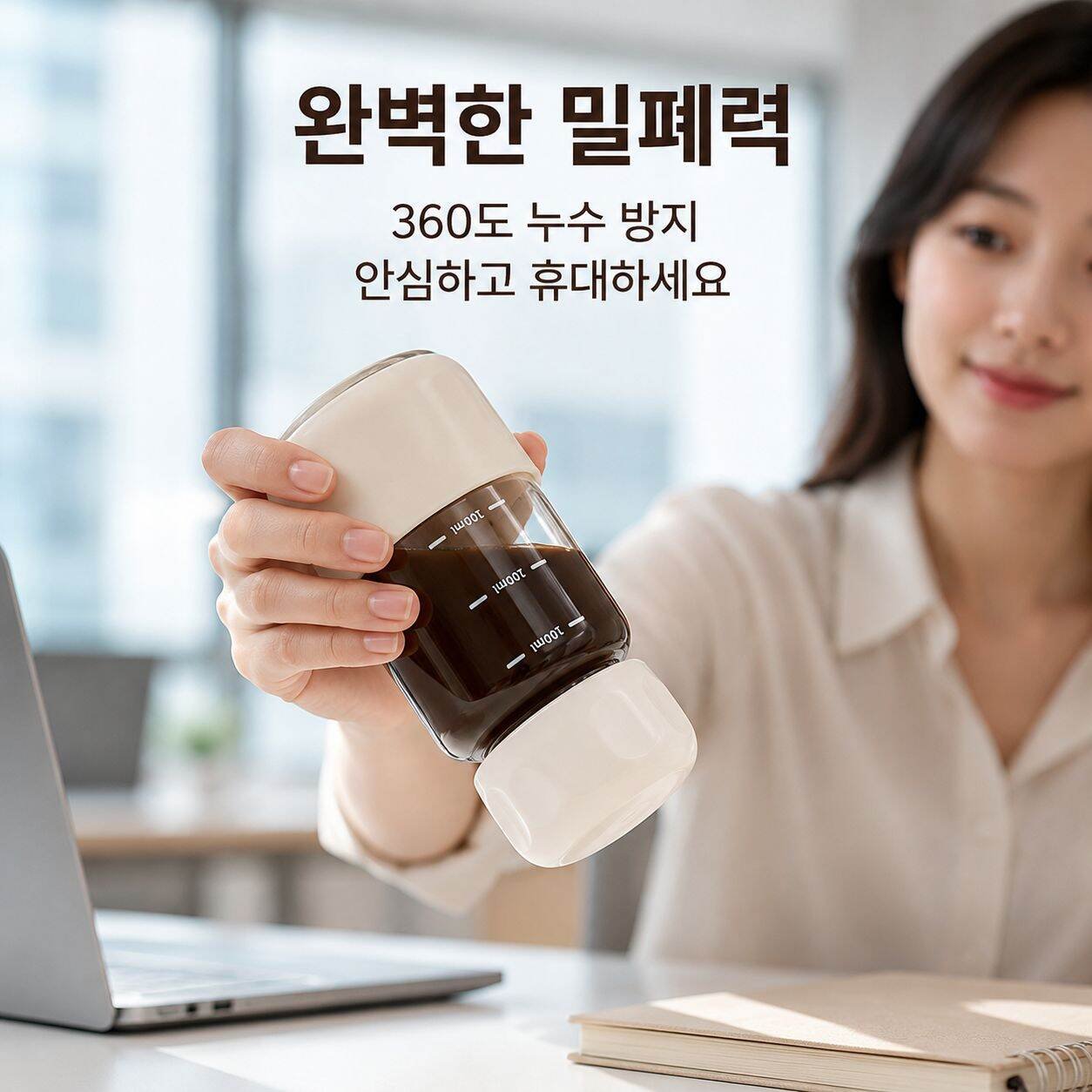 테이크아웃용 고붕규산 유리 물컵