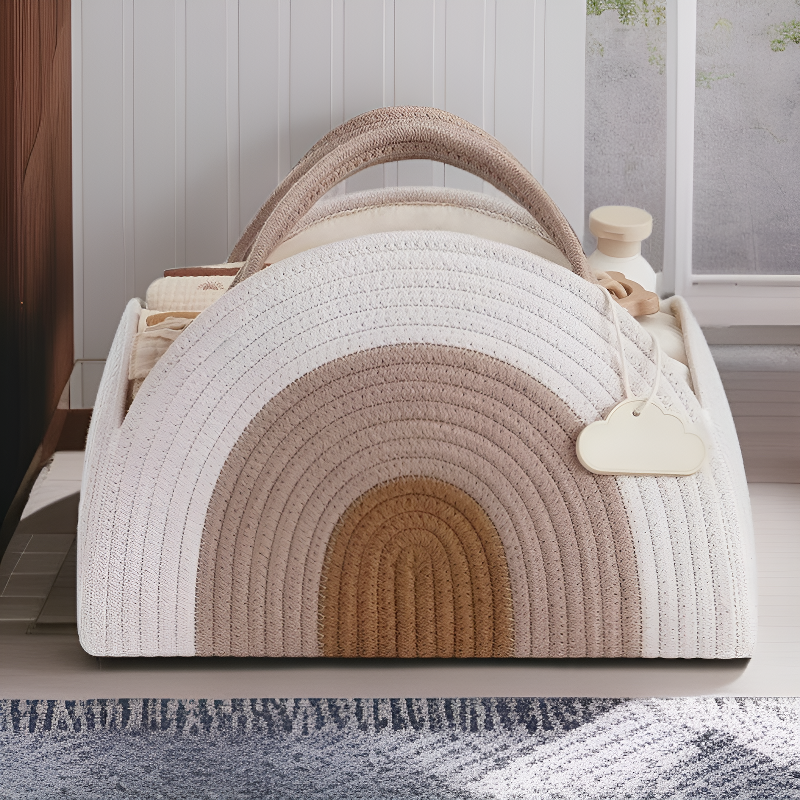 신상 면 로프 수납 바구니 아기 기저귀 바구니