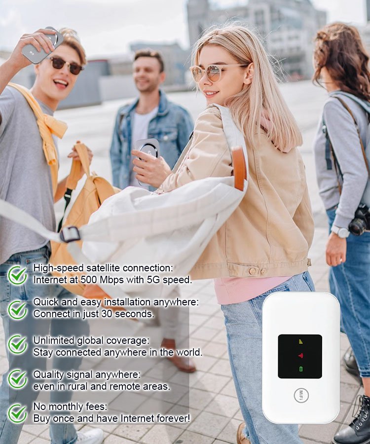 [Limited Time] Starlink-Powered Portable 5G Router — LIFETIME ZERO MONTHLY FEES, 100% Global Signal!