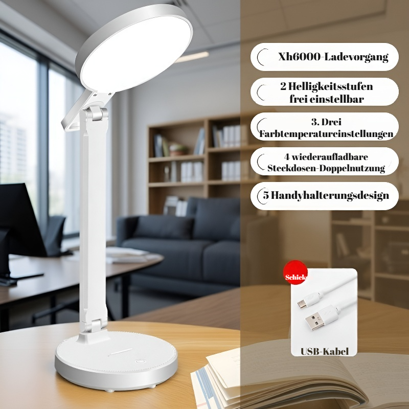  Faltbare LED-Lernlampe mit Augenschutz für Studenten