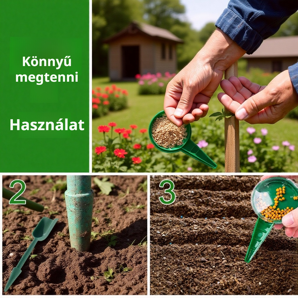 6 darabos mini vetőeszköz készlet, kézi magvető kertészeti szerszámok