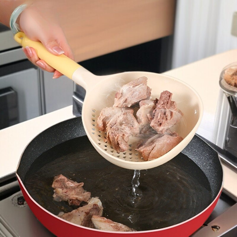 주방 겸용 국자 고온에 강한 라지 나일론 국자 그물 국자 물빠짐 겸용 국자