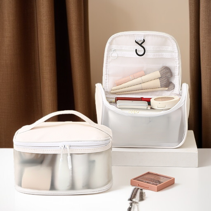 Large Capacity Korean Style Transparent Cosmetic Bag Portable Travel Toiletry Bag