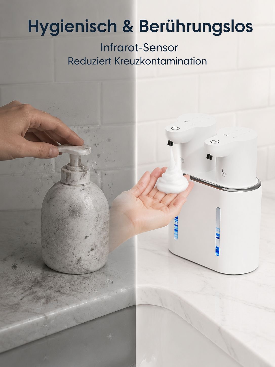 Schaumseife aus automatischem Spender