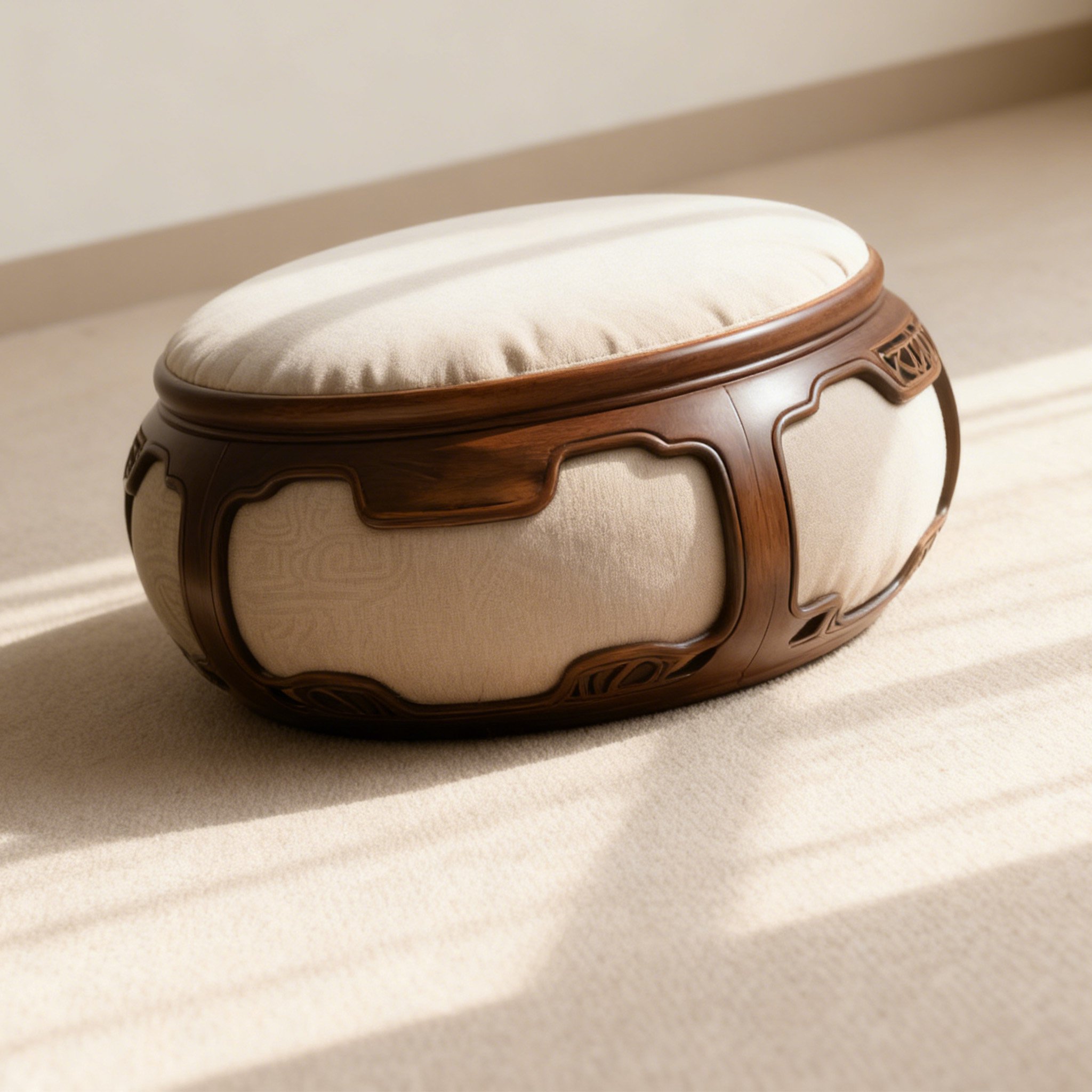 편안한 쿠션감의 라운드 스툴