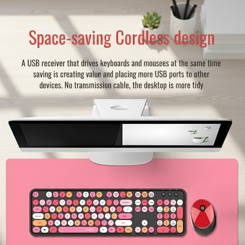 2.4G Wireless Keyboard and Mouse Combo for Office
