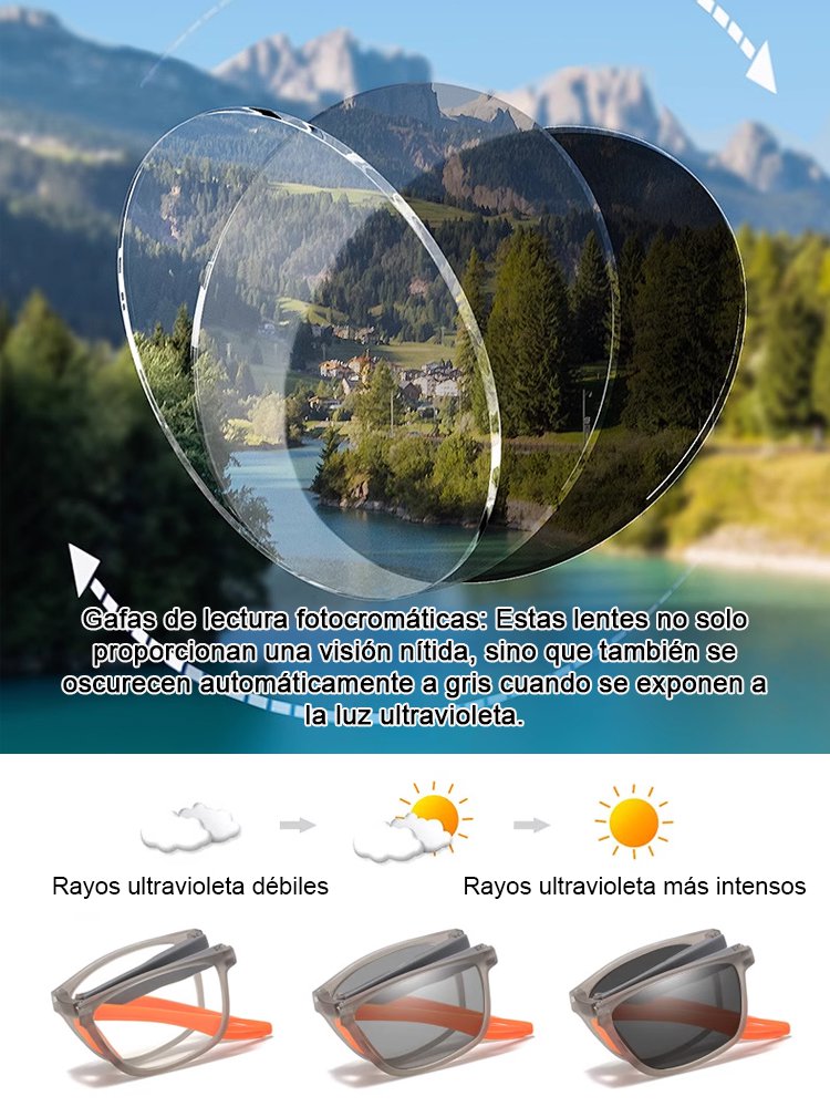 Gafas de lectura plegables ultraligeras con protección contra luz azul