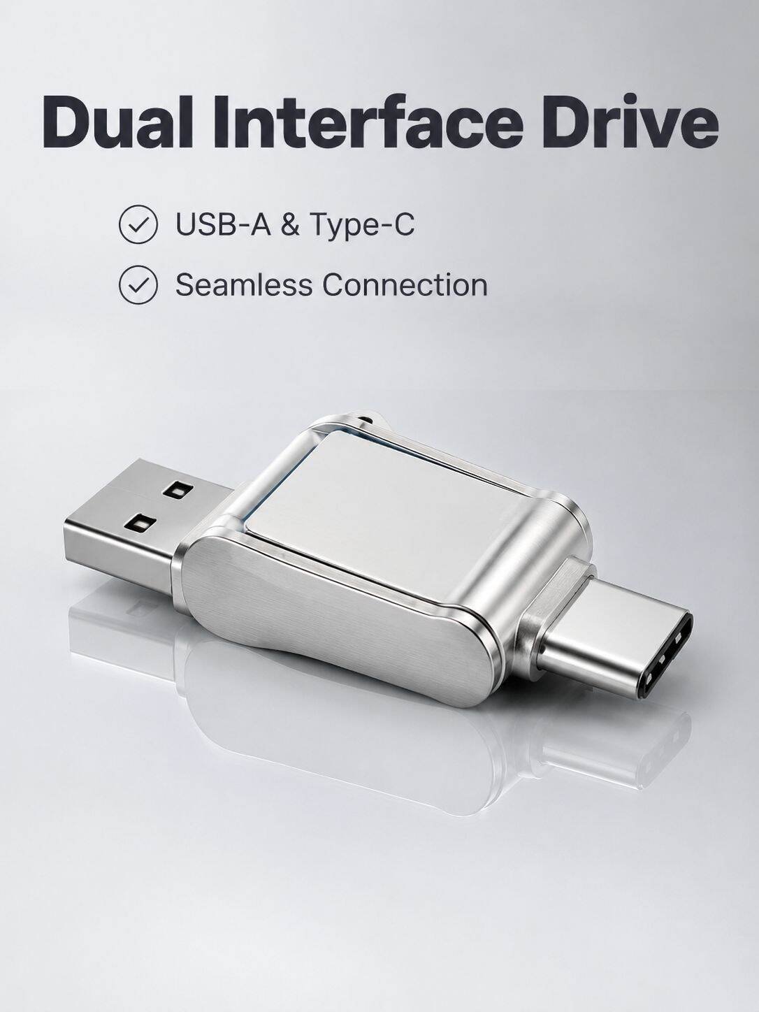 2TB Large Capacity Mini USB Flash Drive, Compatible with Phones and Computers