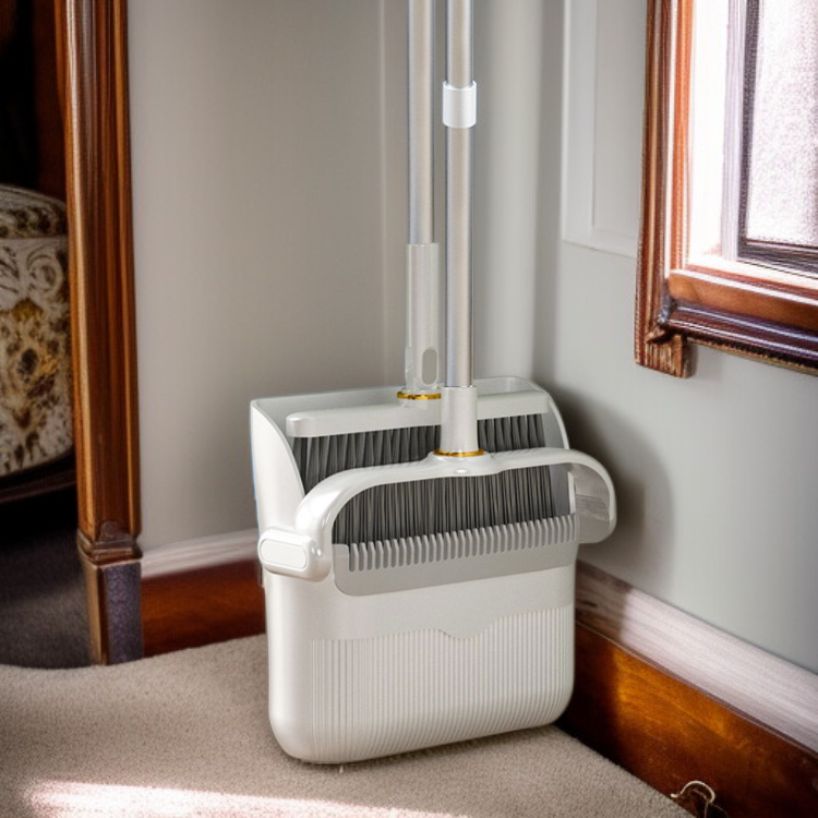 長い柄の多機能柔らかい毛家庭用ほうきちりとりセット