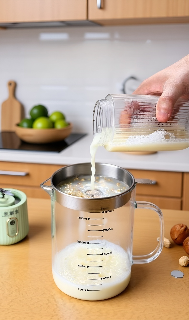 내열성 유리 오일병 입구 확대 사진