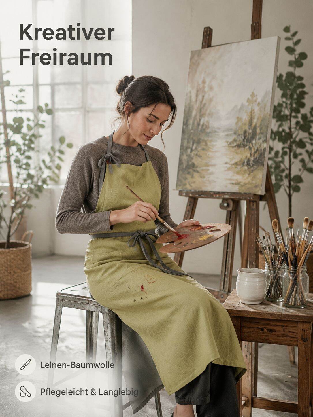 Leinen Baumwolle Haushalt Küche Mode Krawatte Kunst Kunst Männer und Frauen Arbeit Schürze