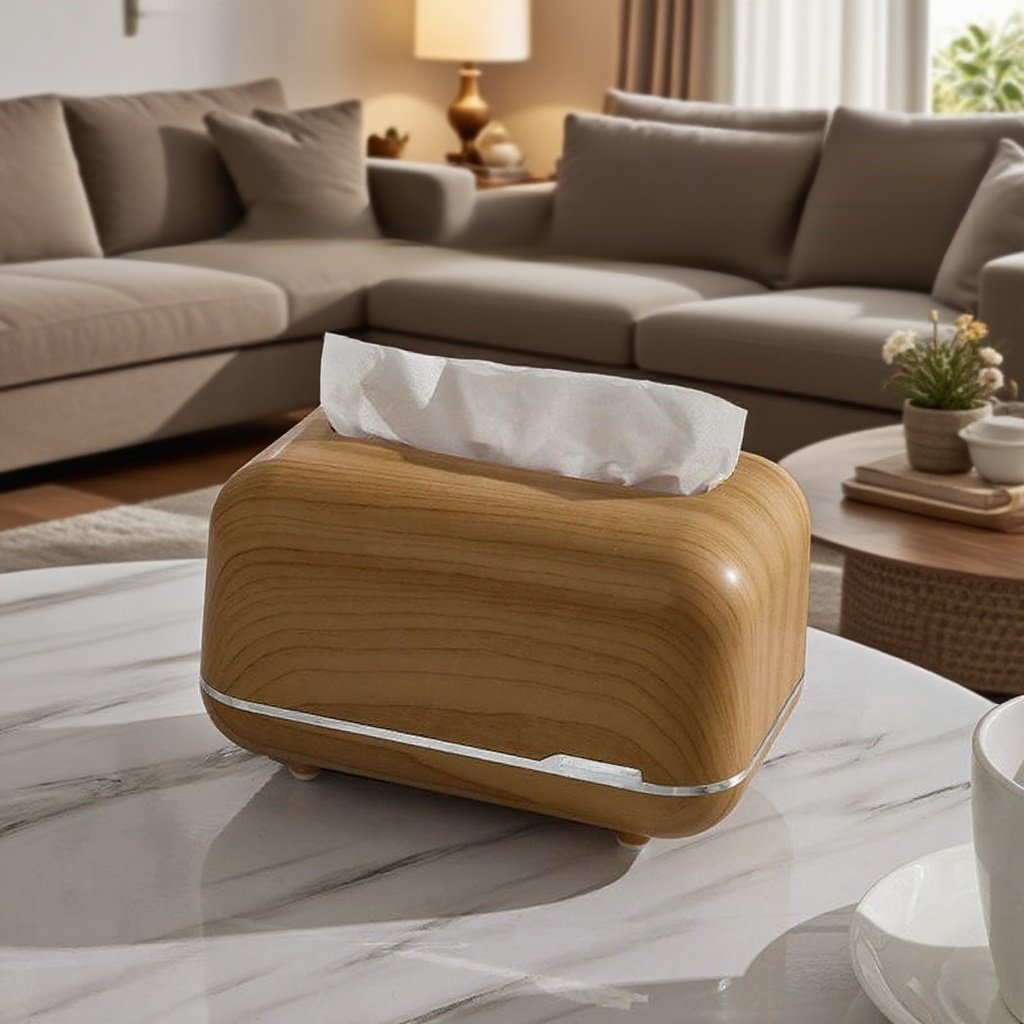 탁상 호두나무 종이 뽑기 상자