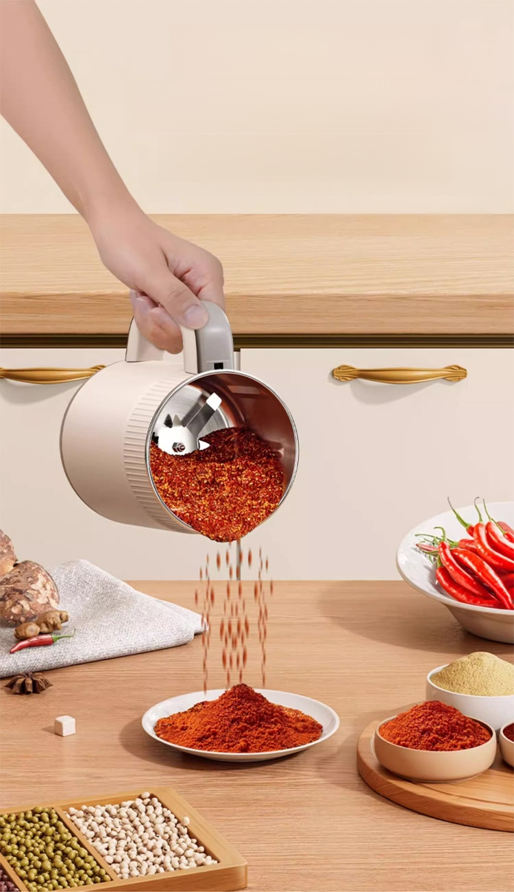 Praktische Mühle für trockene Chilis und Cerealien
