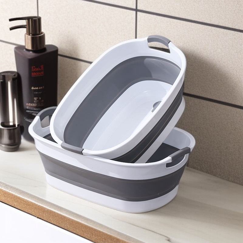 特大ベビーバスタブ 家庭用折りたたみ式バスタブ バスルーム収納 排水 汚れた衣類バスケット