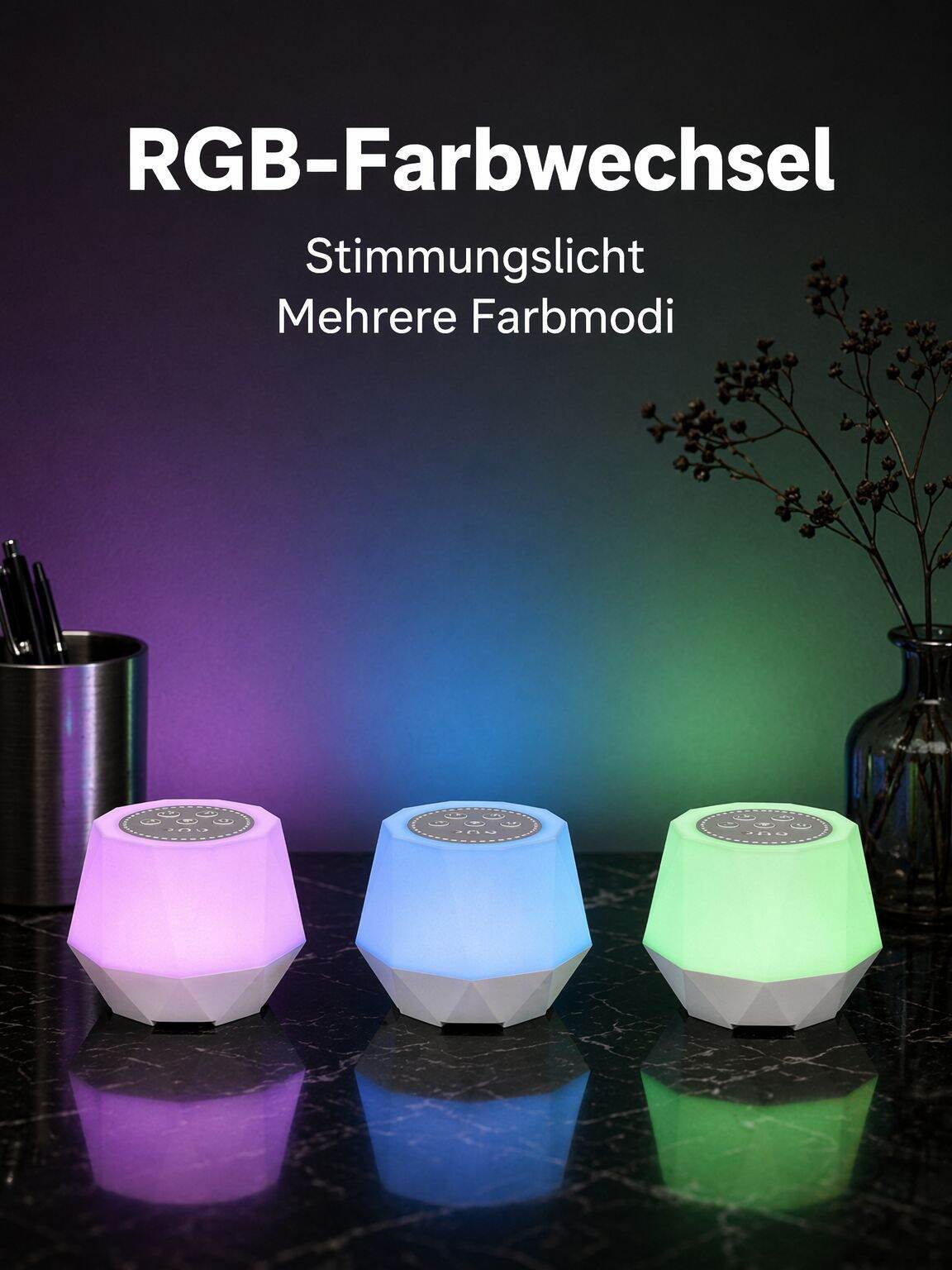 Intelligente Weißrausch-Schlaf-Nachtlampe