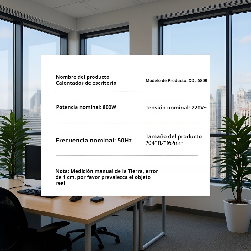 Calefactor de escritorio compacto de calentamiento rápido