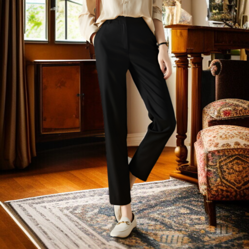 カレー パンツ スリム カジュアル ウィメンズ パンツ レディース スーツ パンツ ストレート シガレットパンツ