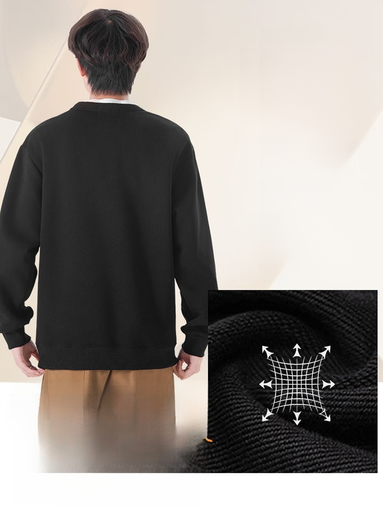 커플 배색 라운드넥 캐주얼 맨투맨