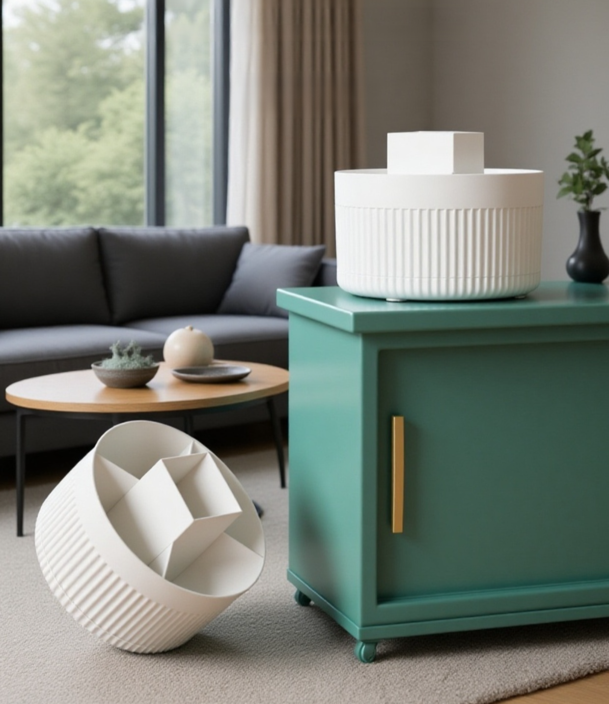 Estante giratorio para organizar brochas, labiales y cremas