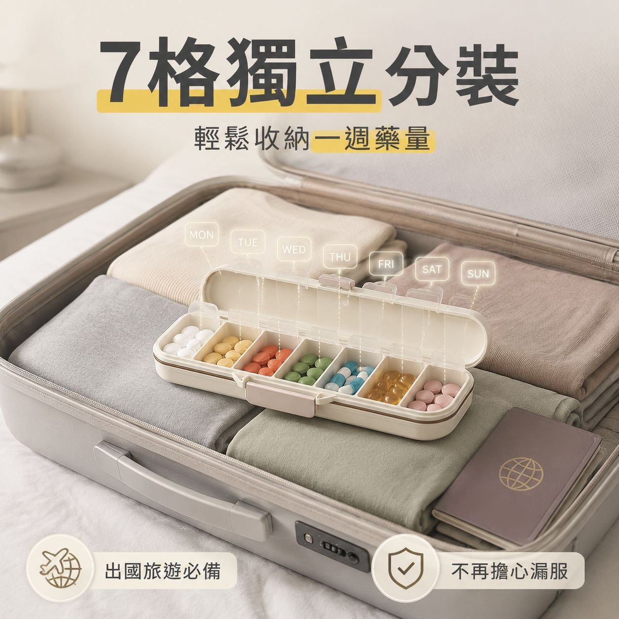 便攜式分格密封藥盒