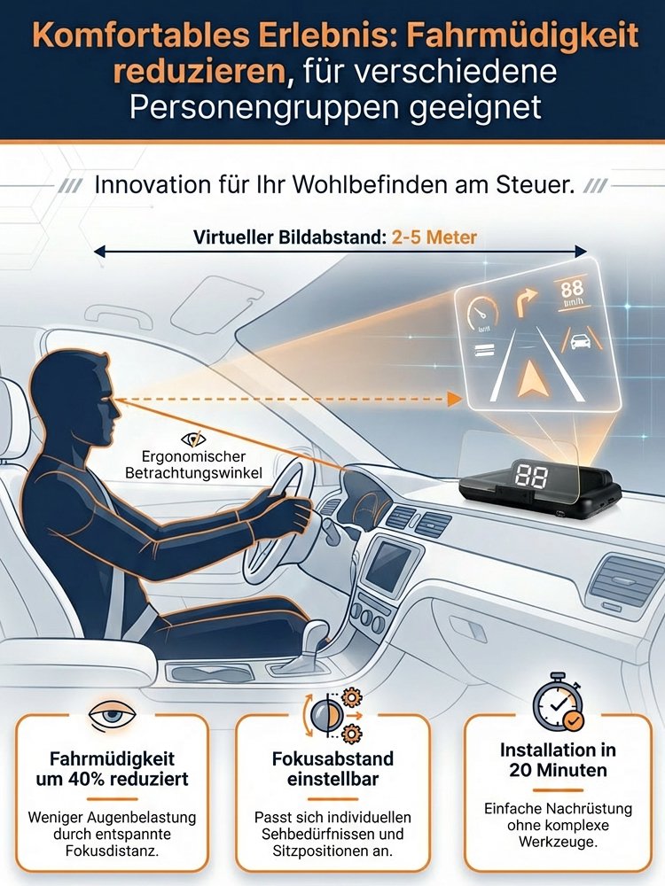 Profi HD Head-up-Display (HUD) für alle Fahrzeuge – GPS-Geschwindigkeitsmesser