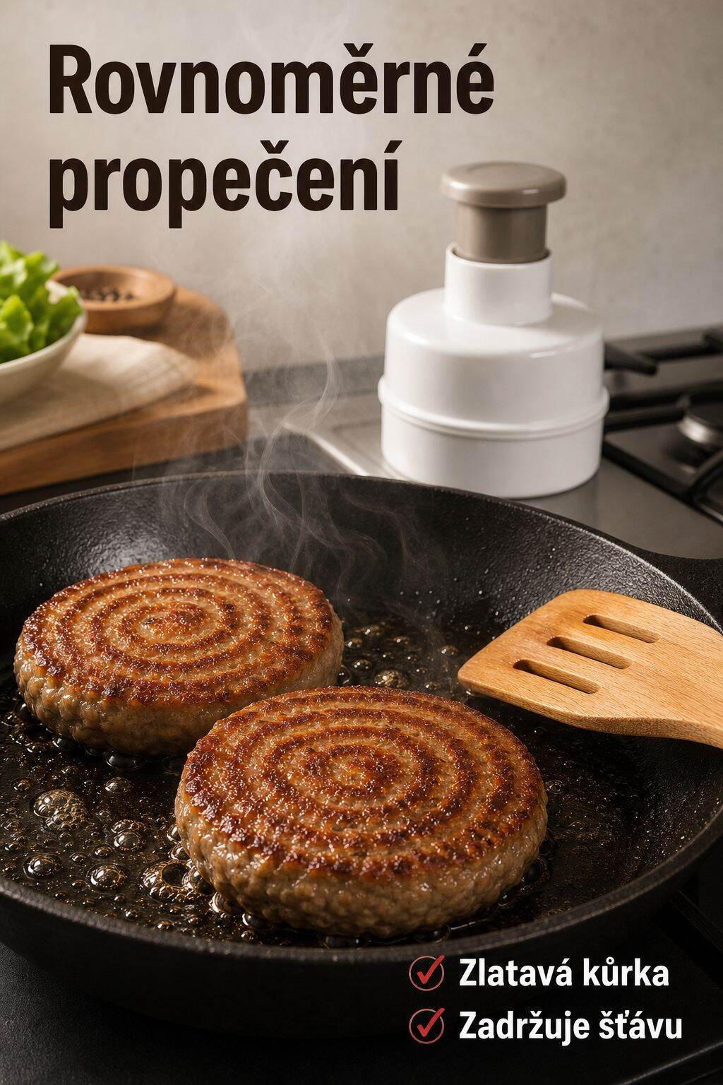 Lis na maso v profesionální kuchyni