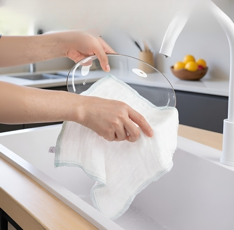 욕실 청소에 효과적인 두꺼운 메쉬 천