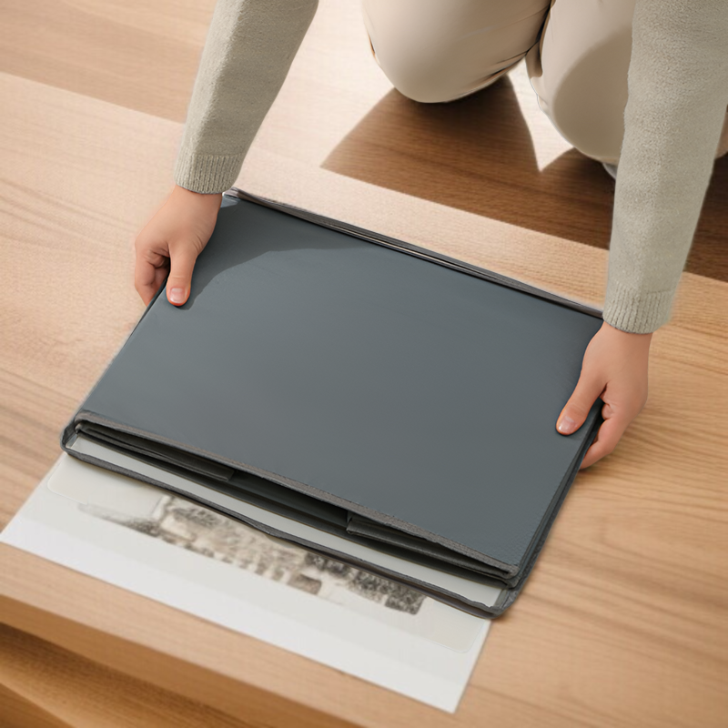 仕切り付き 靴収納ボックス 衣類・雑貨対応 折りたたみ式