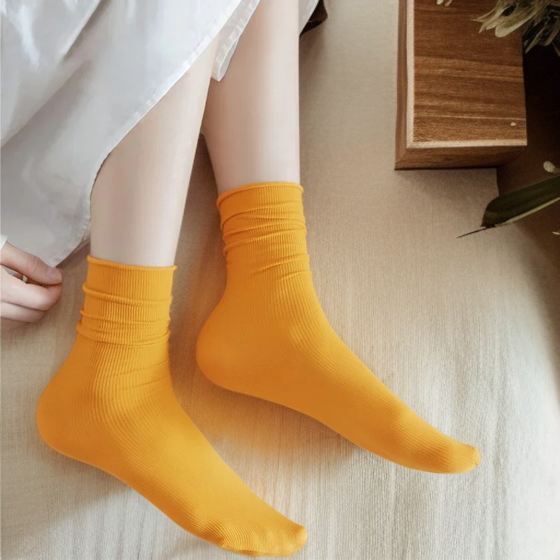 韓国風ミドル丈レディースソックス