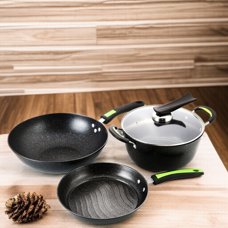 ホーム 調理器具セット フラット・マックリブ・ノンスティック・ストックポット 調理器具セット フラット・マックリブ・ストックポット