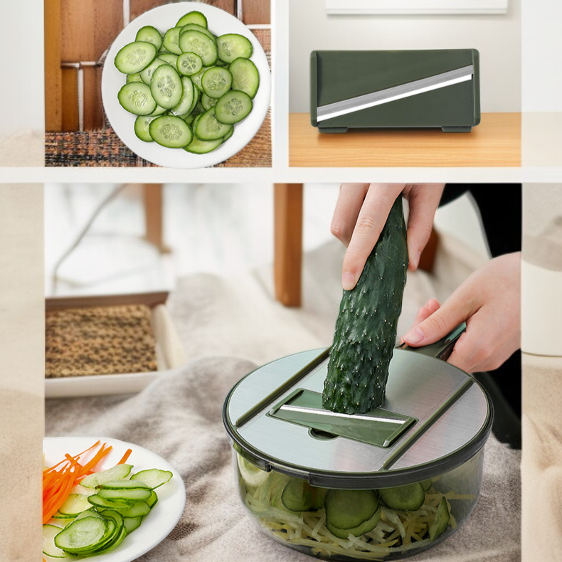 Multifunktionaler Gemüseschneider aus Edelstahl für die Küche