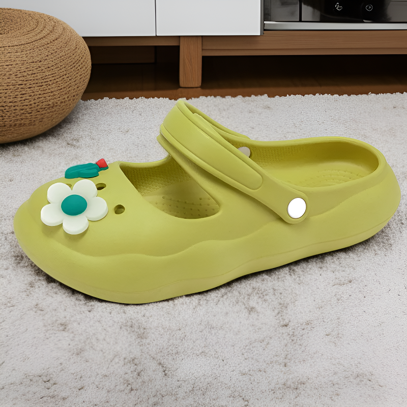 패션 외출용 두꺼운 밑창 미끄럼방지 캐릭터 구름 샌들 홀 샌들