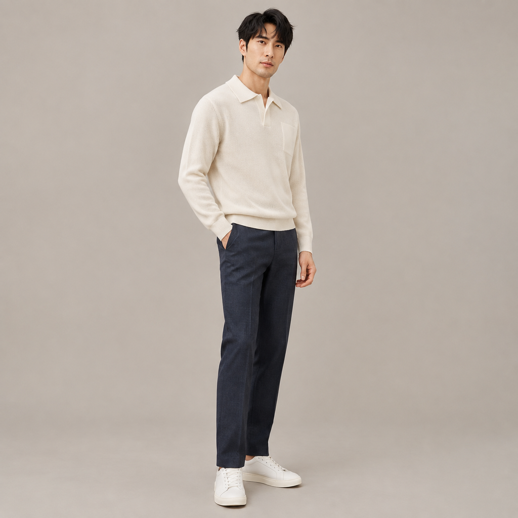 남성 고급감 가을겨울 카라 니트 스웨터