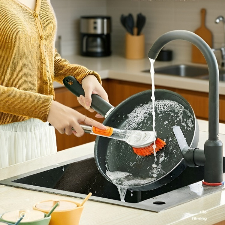 가정용 긴 손잡이 주방 세척 브러쉬 전체 이미지