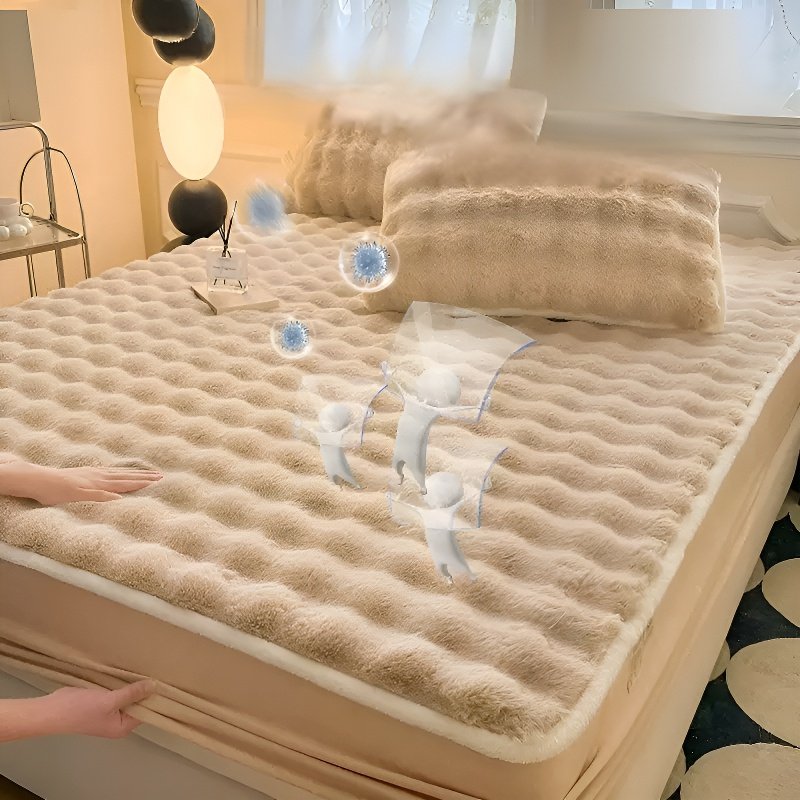 輕奢加厚毛絨床笠