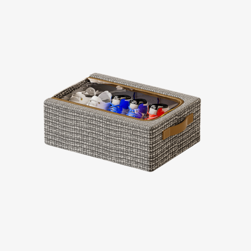 家庭用透明防塵シューズケース収納箱 鉄骨設置靴収納ボックス 折りたたみベッド下靴収納ケース