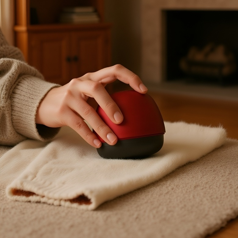 휴대용 컴팩트 애플 제모기 사용 모습