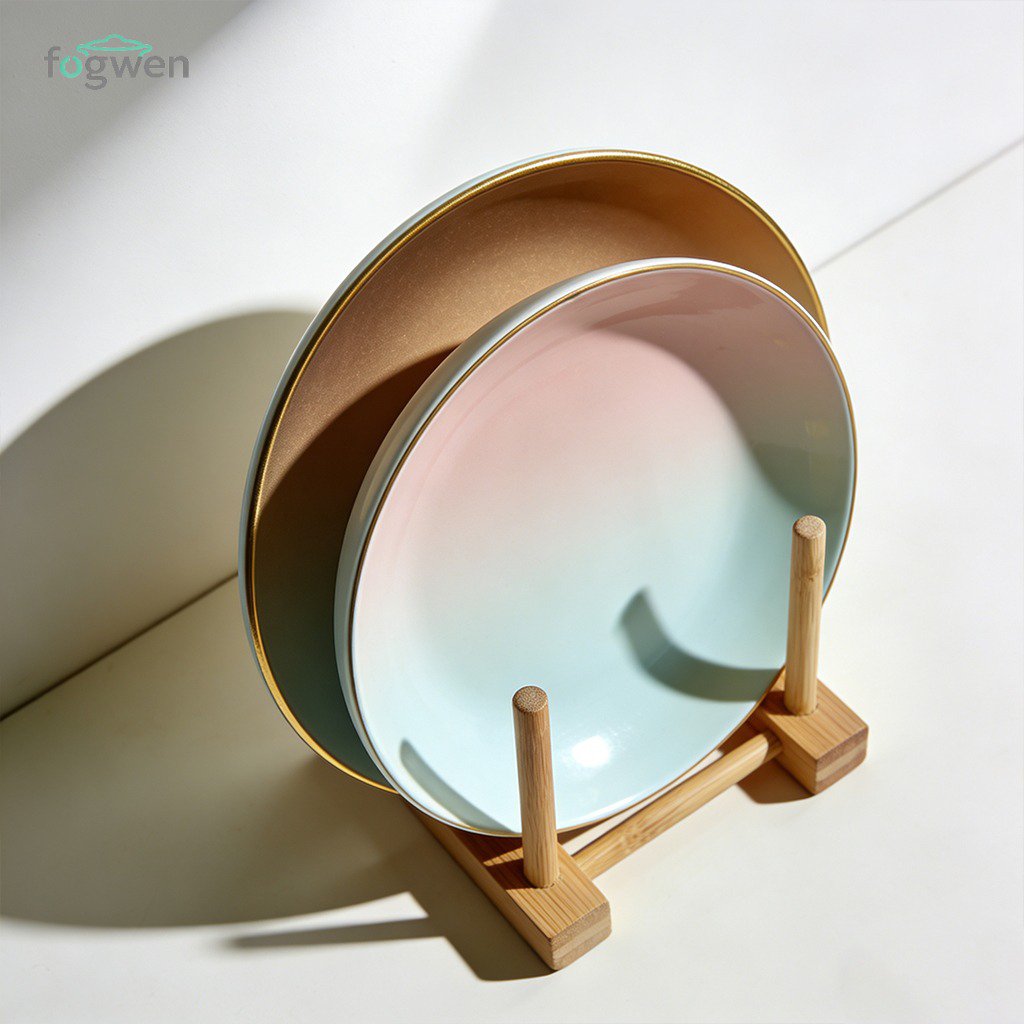 天然竹製碗碟瀝水架 家用碗筷收納（5個）