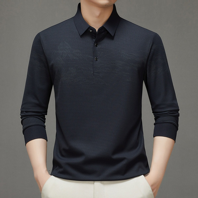 고급 소재 터틀넥 긴팔 셔츠 디테일