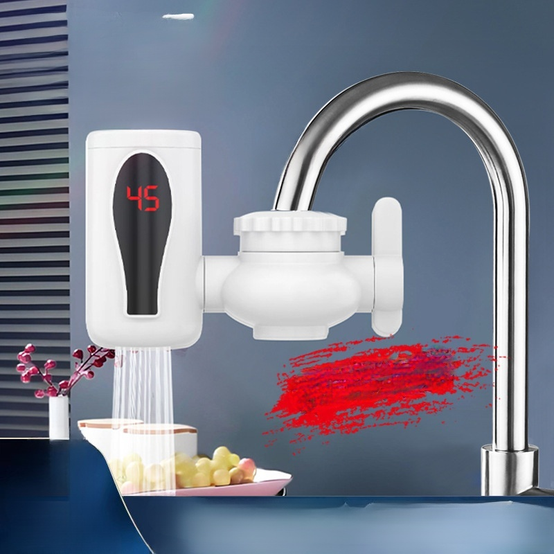 瞬間式スマート給湯器、蛇口に取り付けるだけでいつでもお湯が使えます！