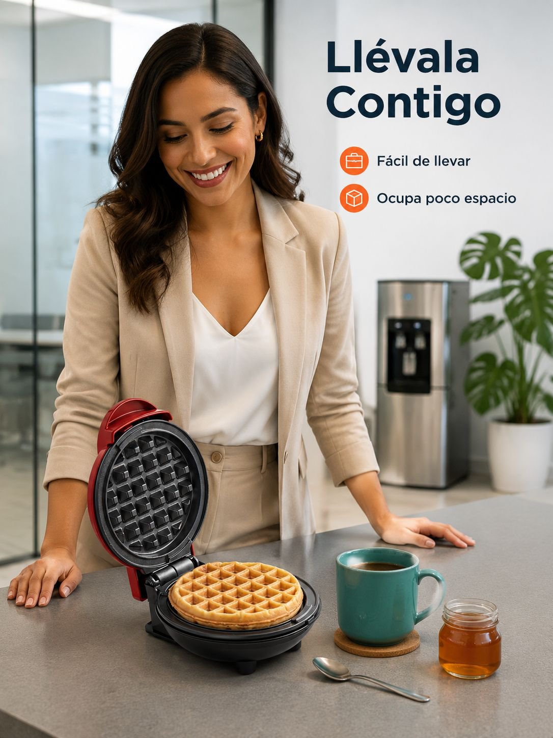 Máquina portátil para gofres