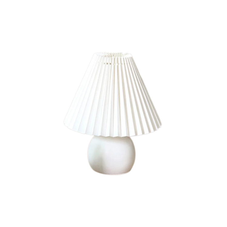 Accordion pleated table lamp