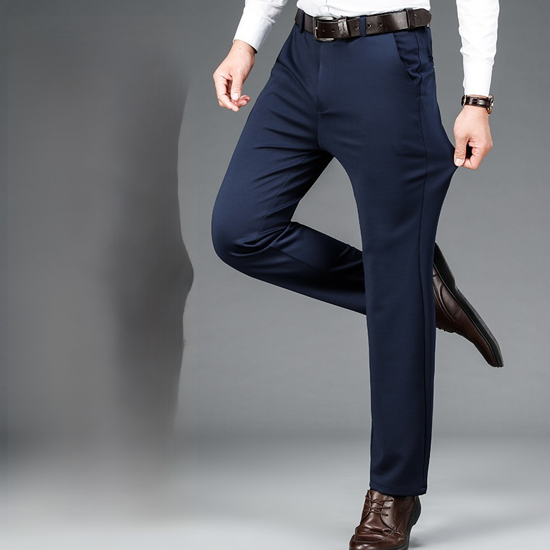 기모 도톰 일자 남바지 추동 와이드 빅사이즈 남성 캐주얼 팬츠 스판 입체 커팅 정장바지