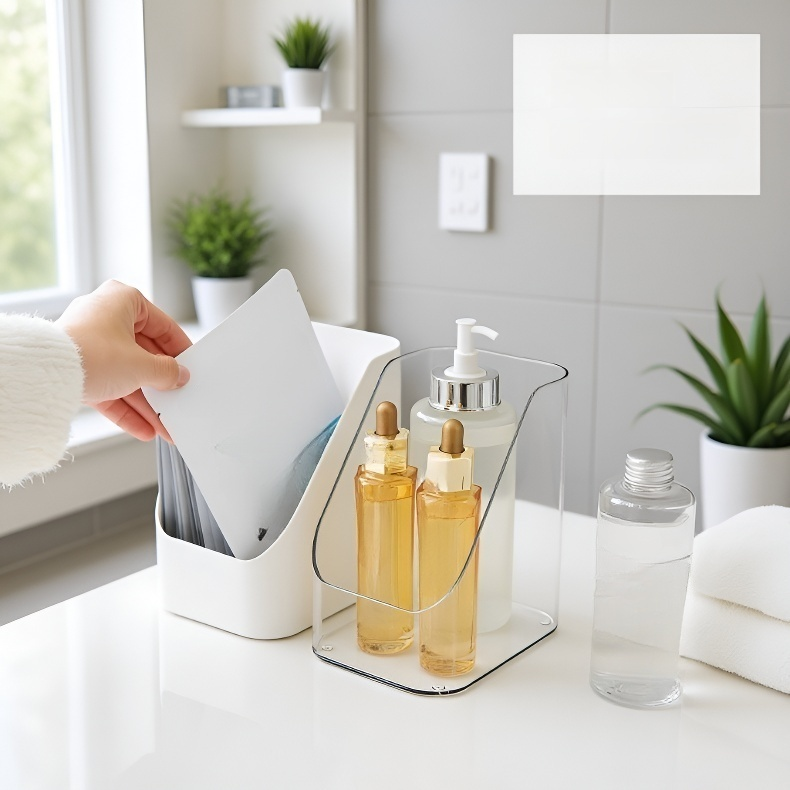 Desktop cosmetic storage box